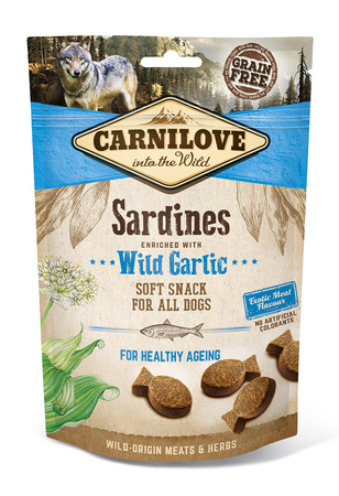 Carnilove Semi Moist Snack, sardines and wild garlic 200 g