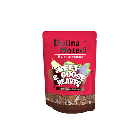 NO PORK Dolina Noteci Superfood Beef with Goose Hearts 300g