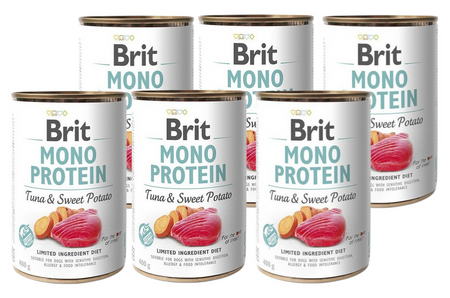 no pork Brit Mono Protein Tuna & Sweet Potato 6x400g