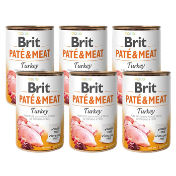 no pork Brit Pate & Meat with turkey 6x400g