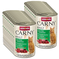 no pork Animonda Cat Carny Adult Beef, Turkey and Rabbit 18x400g