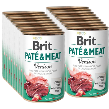 no pork Brit Pate & Meat Venison 18x400g