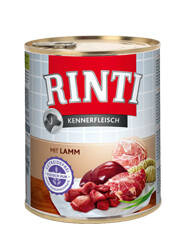 NO PORK Rinti Kennerfleisch wet dog food - lamb 12x800g