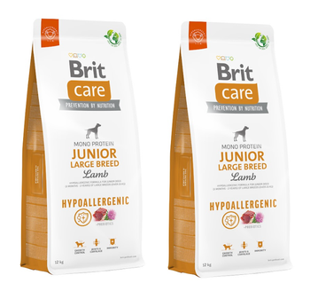 BRIT CARE Dog Hypoallergenic Junior Large Breed Lamb 2x12kg
