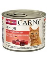 NO PORK Animonda Cat Carny Senior Beef and Turkey Hearts 200g