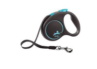 Flexi leash Black Design M Tape 5m Up to 25kg Blue