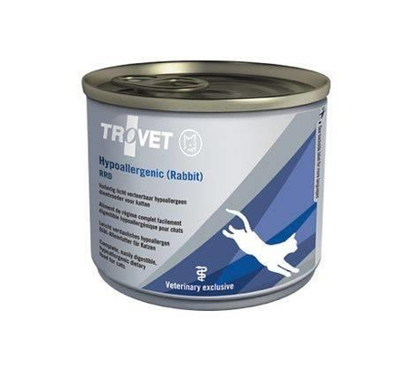 no pork TROVET RRD Hypoallergenic Rabbit for cats 6x200g