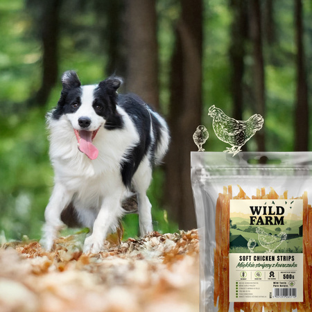 WILD FARM soft chicken strips 500g dog treats