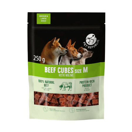 PetRepublic beef cubes treat for dogs 250g M