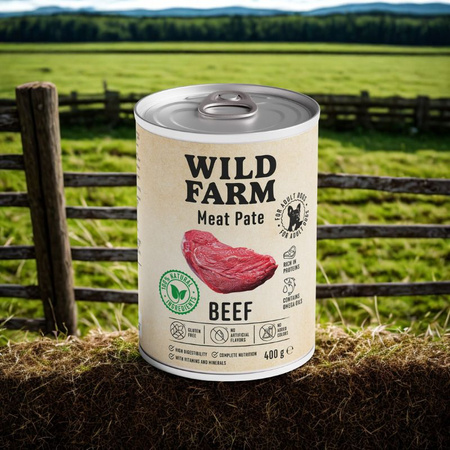 WILD FARM Pate Beef 6x400g gluten-free dog food