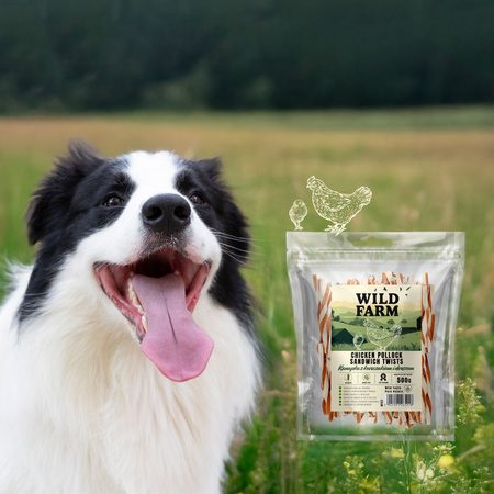 WILD FARM chicken and cod sandwich 500g dog treats