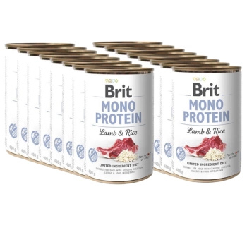 no pork Brit Mono Protein with Lamb and Rice 18x400g