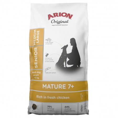 ARION Original Mature 7+ Senior Medium & Large Chicken dry dog food with chicken 12 kg