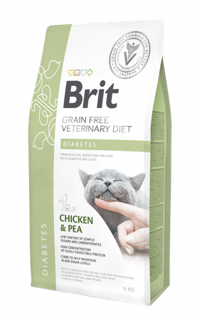 Brit Grain Free Veterinary Diets Cat Diabetes Chicken with Peas 5kg