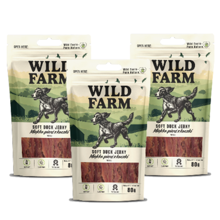 WILD FARM soft duck breast 3x80g dog treats