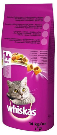 WHISKAS Dry Cat Food 1+ with Tuna 2x14kg