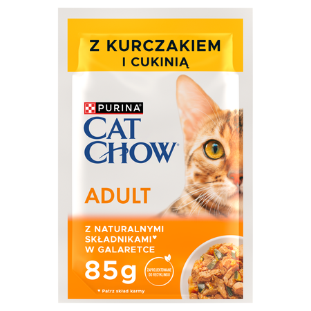PURINA Cat Chow Adult Chicken and Zucchini Jelly Cat Food 85g