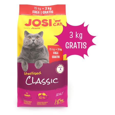  JOSERA JosiCat Classic Sterilized 15+3kg