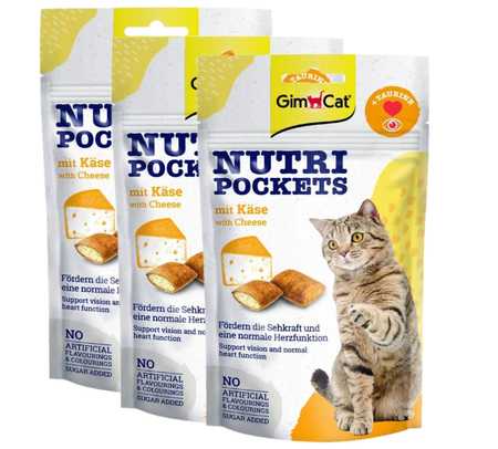  No pork  Gimborn Gmcat Nutri Pockets Cheese Snack 3x60g