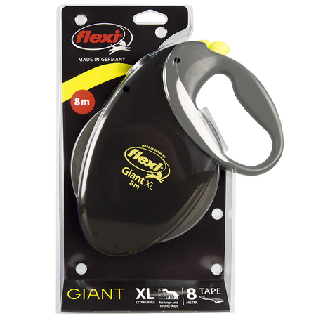 Flexi Giant XL leash 8m Up to 75kg Yellow Neon