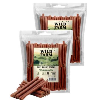WILD FARM Rabbit sticks 2x500g dog treats