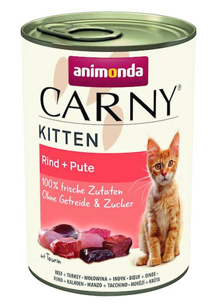 ANIMONDA Cat Carny Kitten flavour: beef, turkey 6x400g