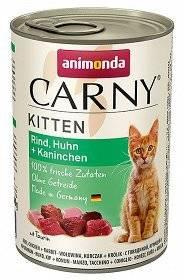 no pork Animonda Cat Carny Kitten Beef, Chicken + Rabbit 6x400g