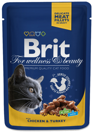 NO PORK Brit Premium Cat for Adult Cats with Chicken and Turkey 6x100g
