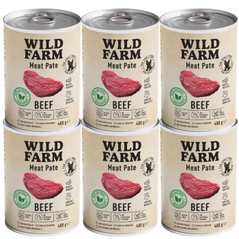 WILD FARM Pate Beef 6x400g gluten-free dog food