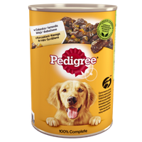 Pedigree Wet Food for Adult Dogs with Chicken and Vegetables in Jelly 400g