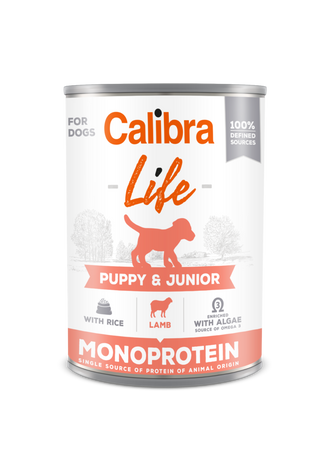 CALIBRA Dog Life Puppy & Junior Lamb with rice 12x400g