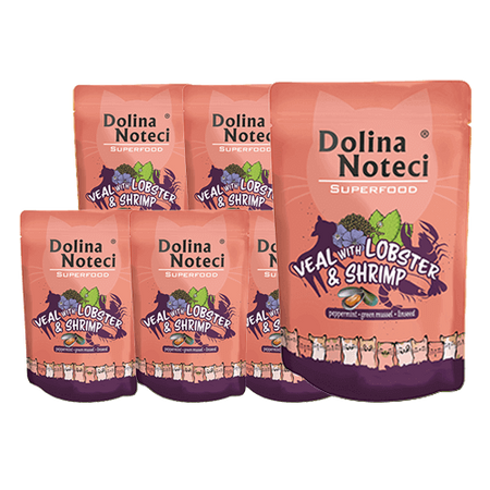 NO PORK Dolina Noteci Superfood Veal with Lobster and Prawns 10x85g