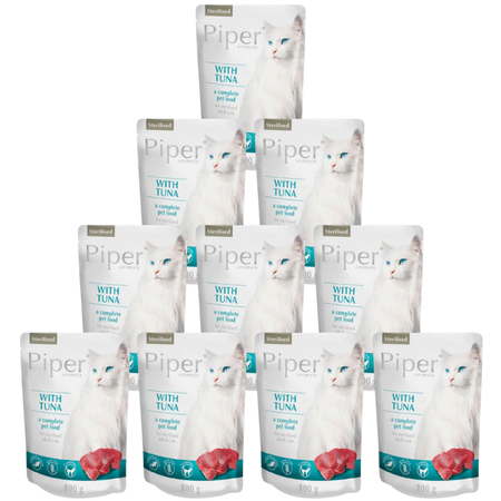 no pork DOLINA NOTECI Piper for cats with tuna 10x100g (sachet)