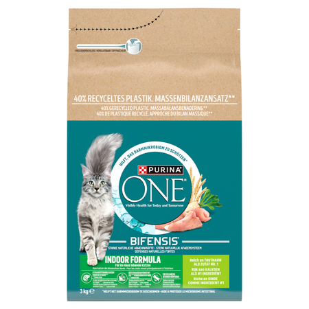 Purina One Indoor Cat Adult Cat Food with Turkey 3x3kg