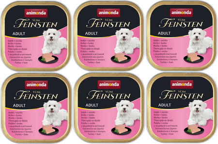 no pork Animonda Dog Vom Feinsten Adult Turkey with Ham 6x150g