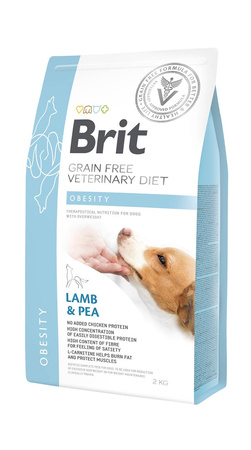 no pork Brit Grain Free Veterinary Diet Dog Obesity Lamb and Peas 2kg