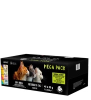 PetRepublic wet cat food chunks in a delicate sauce MIX meat and fish flavours 48x85g