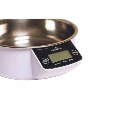 KERBL Bowl with Scale for Dogs and Cats White 1l