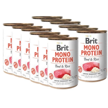 no pork Brit Mono Protein Beef & Brown Rice 12x400g