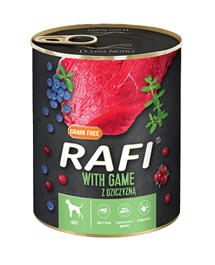 NO PORK Dolina Noteci Rafi with venison 6x800g+FREE can lid!