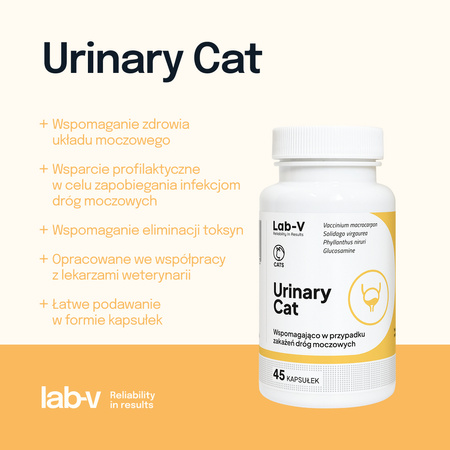 Lab-v Urinary Cat – Urinary tract support for cats 45 capsules