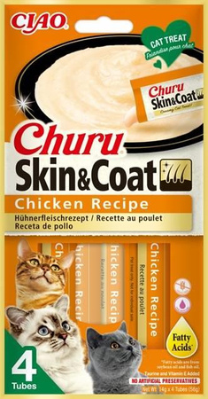 no pork INABA Churu chicken-flavoured cat treat 4x14g