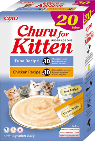 INABA Churu for kittens – chicken and tuna mix 2x(20x14g)