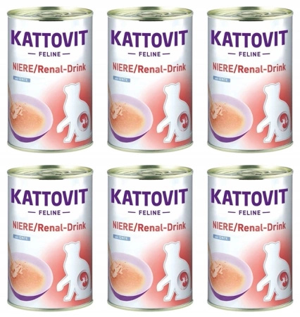 no pork Kattovit Drink Niere/Renal Duck 6x135ml