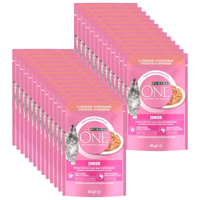 Purina One Junior Kitten Food with salmon and carrots 26x85g
