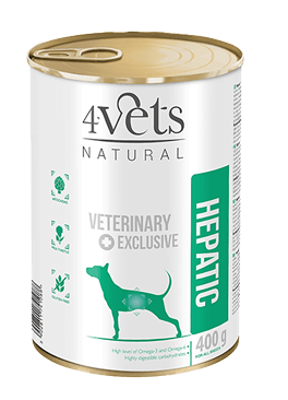 no pork Dolina Noteci 4Vets Hepatic for Dogs 18x400g