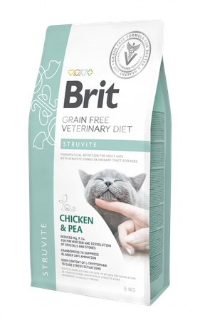 Brit Grain Free Veterinary Diet Cat Struvite Chicken with Peas 5kg