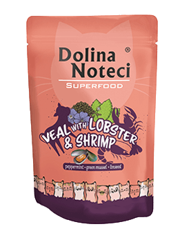  NO PORK Dolina Noteci Superfood Veal with Lobster and Prawns 85g