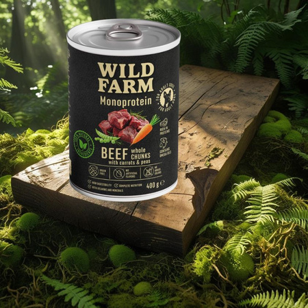 WILD FARM Monoprotein Beef 400g hypoallergenic dog food
