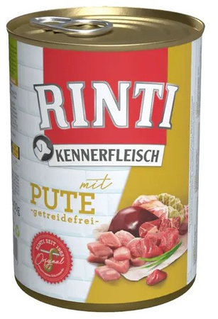 Rinti Kennerfleisch Pute wet dog food – turkey 12x400g
